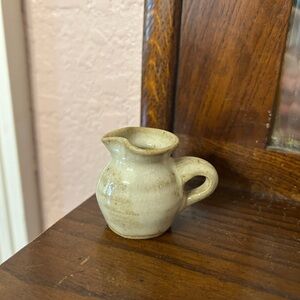 Rustic Cream Ceramic Mini Pitcher